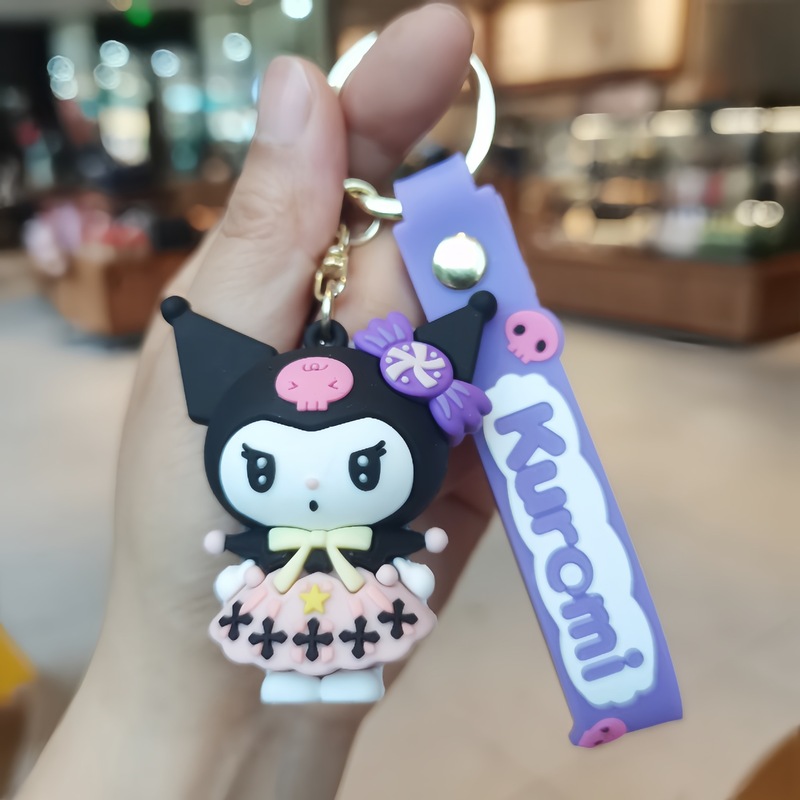 クリエイティブ漫画女装クロミキーホルダーかわいいカップルスクールバッグ車のキーチェーンアクセサリーブラインドボックス小さなギフト|undefined