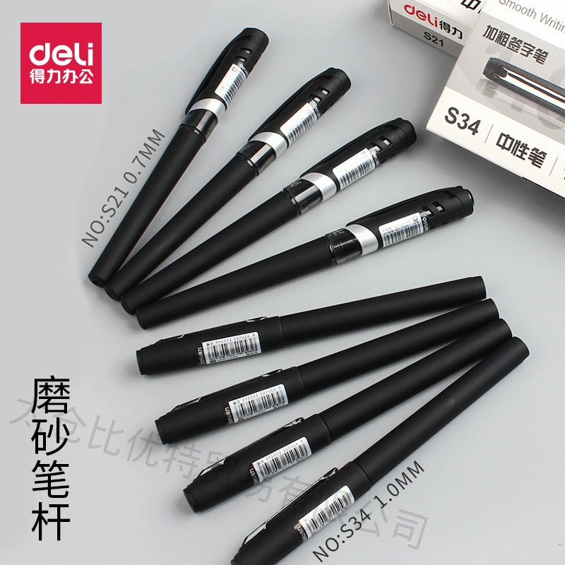 Rollerball pen, black coloured pencils, 1.0mm