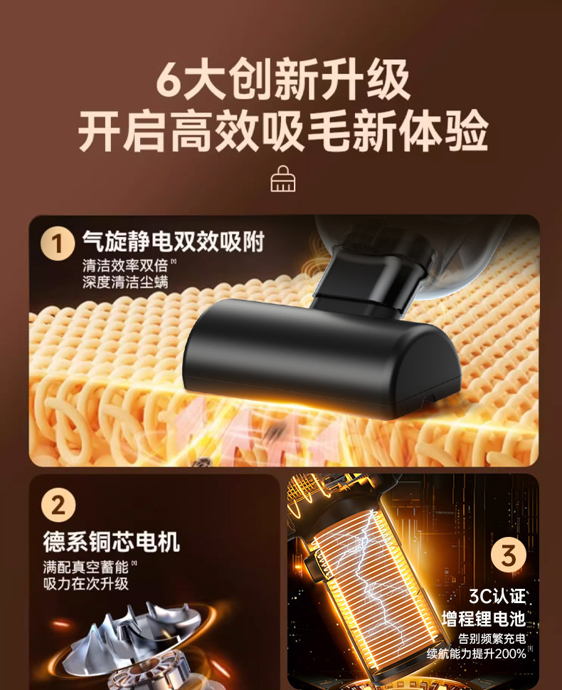 Car-Mounted Wireless Handheld Vacuum Cleaner with Strong Suction for Cleaning Car Crevices, Household Pet Hair Remover, Wholesale in Stock