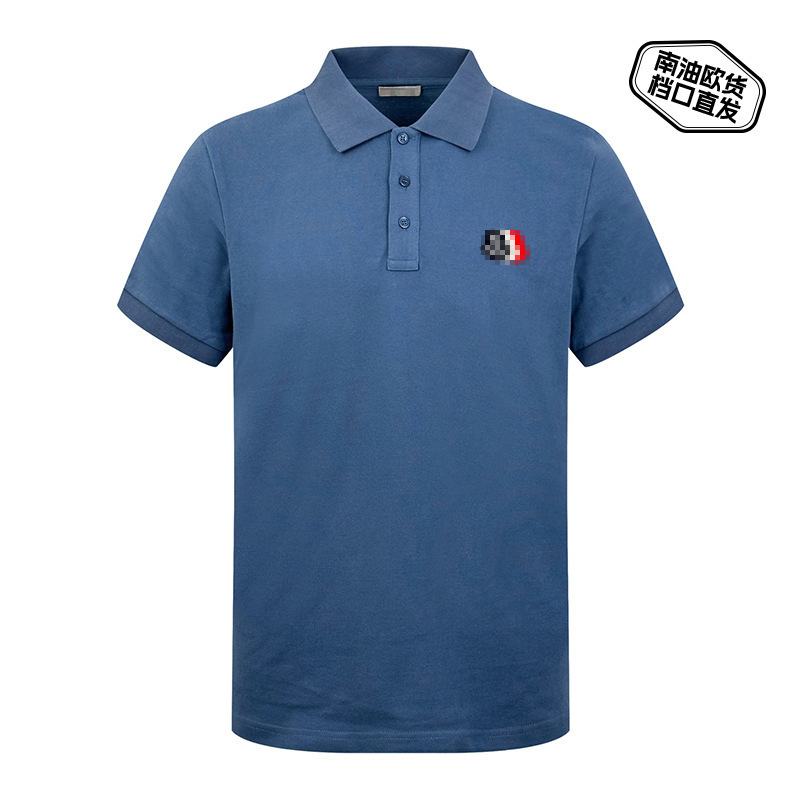 26 Summer Nanyou Monogram Patch Logo Polo Shirt for Men and Women, Pique Cotton, Three-Color Logo Decoration, Skin-Friendly and Breathable