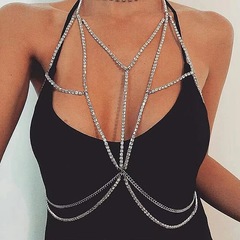 European and American cross-border accessories sexy individual Bikini Bra Chain Gothic body chain welded claw chain necklace