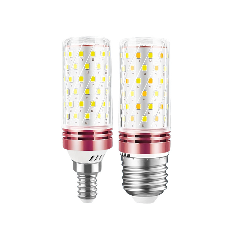 Lámpara tricolor e14 tornillo lámpara de maíz lámpara de dormitorio lámpara de techo lámpara de vela de atenuación especial