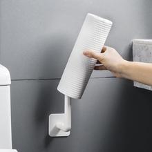 洗手台免打孔置物架牆上浴室紙巾架塑料兩個裝廚房收納用品卷紙架