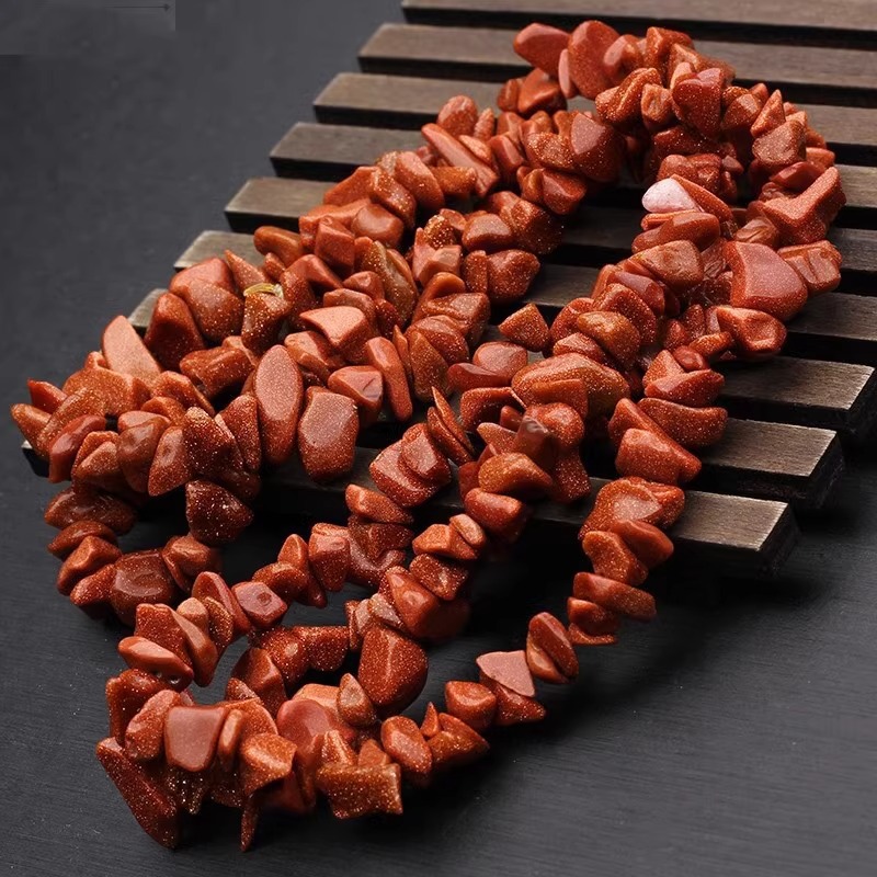 천연 금사석 자갈 긴 끈 자갈 5-7mm, 길이 약 85cm