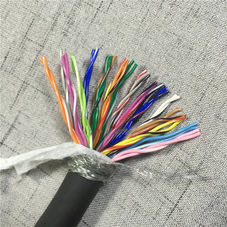 耐折1000万次40芯高速移动数据传输双绞屏蔽拖链电缆TRVVPS40*0.2