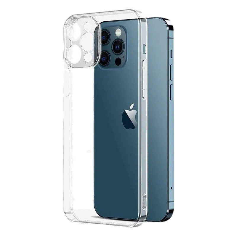 Funda transparente para teléfono móvil Apple 18Promax, iPhone 17e, TPU, silicona suave, funda protectora 15, anticaídas 14, 13
