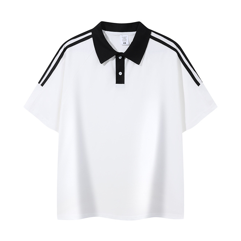 Marca de moda raglán a juego de color puro solapa de algodón de manga corta ropa de clase para grupos ropa de trabajo empresarial ropa de trabajo polo ropa de trabajo personalización