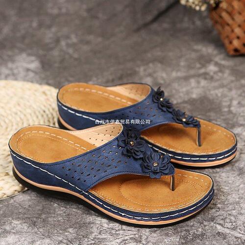 2026 Summer Thick Sole Wedge Platform Flap Sandals Plus Size Women's Casual Fashion Versatile Shoes