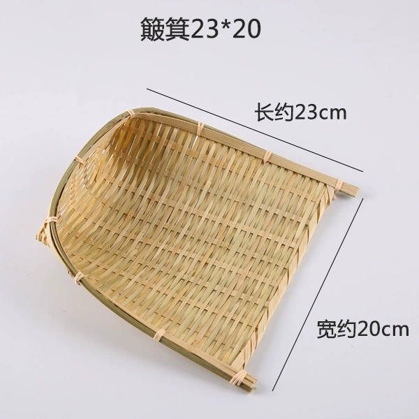 T^Handmade bamboo weaving products Bamboo weaving products Creative decoration Home dustpan tray Household small bamboo tray round