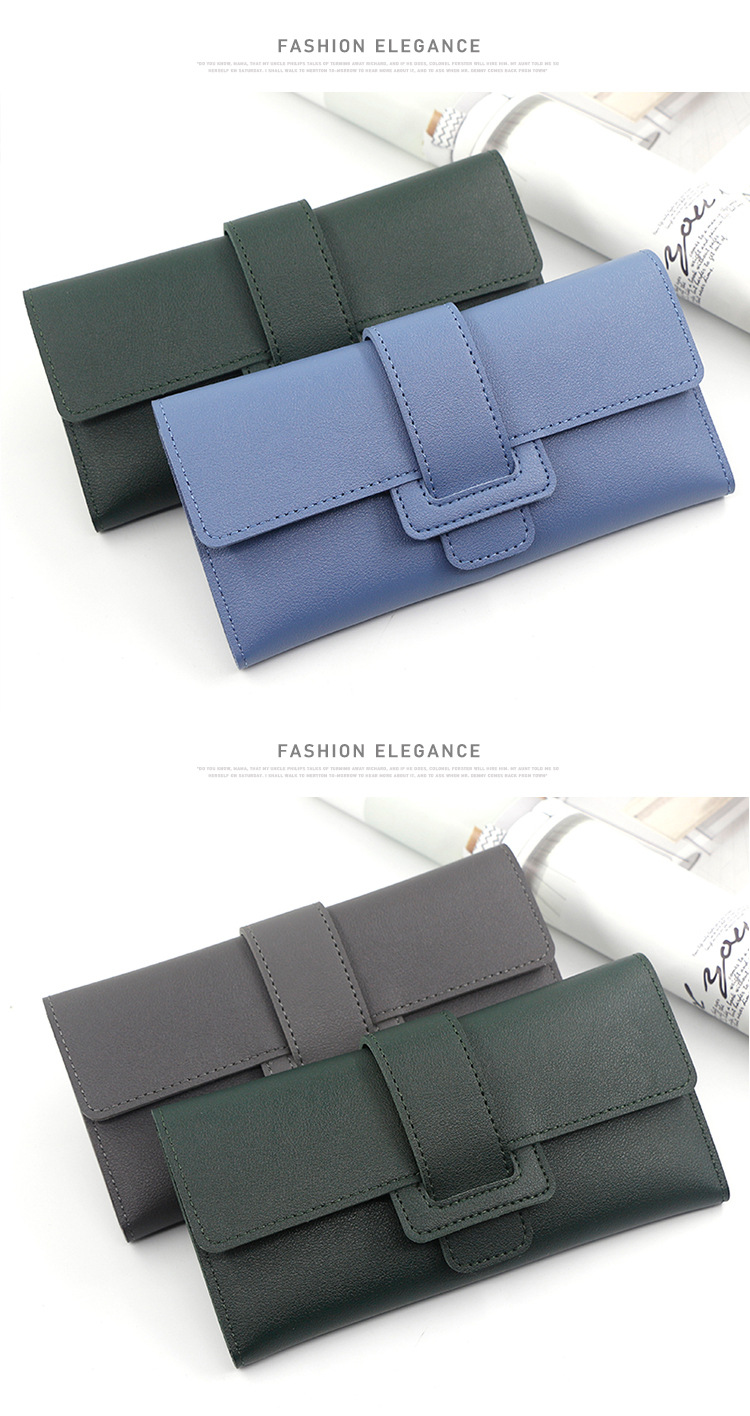 Women's Solid Color Pu Leather Flip Cover Wallets display picture 10