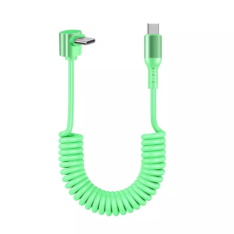 Cable DE DATOS retráctil de primavera 6A carga súper rápida para Huawei Apple 14 cable de carga del encogimiento del coche carplay