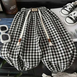 夏季男童裤子儿童防蚊裤夏季女童灯笼裤新款休闲长裤宝宝束脚裤