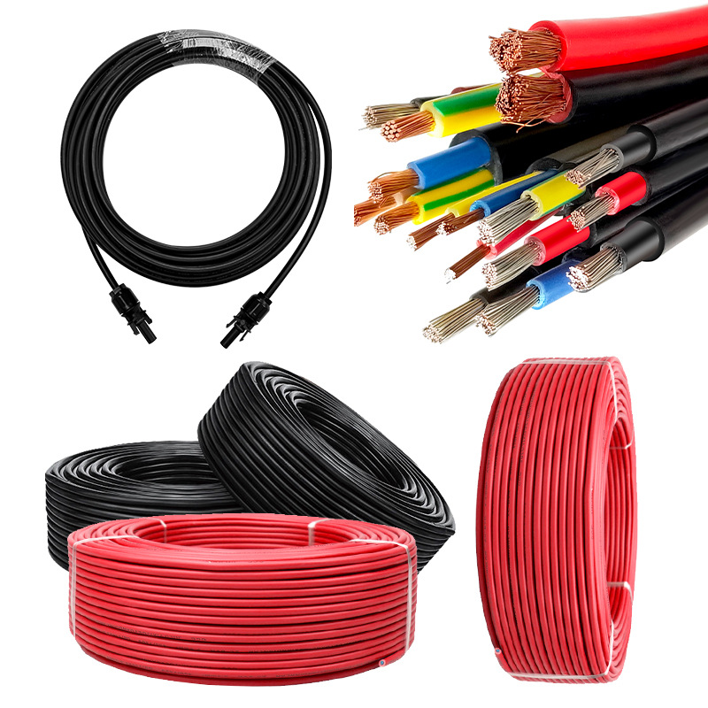 光伏单芯电缆PV1-F2.5平方4/6电线无卤防腐抗紫外线低烟无卤电缆