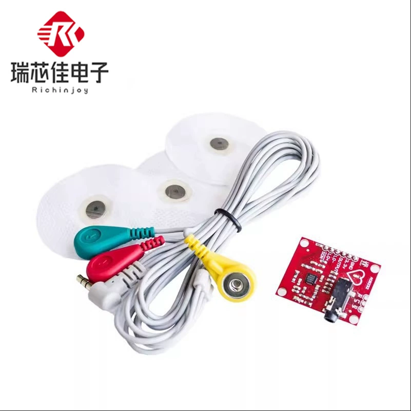 Измерение ЭКГ AD8232 Комплект импульсной ЭКГ сердца, совместимый с платой разработки Duinofun