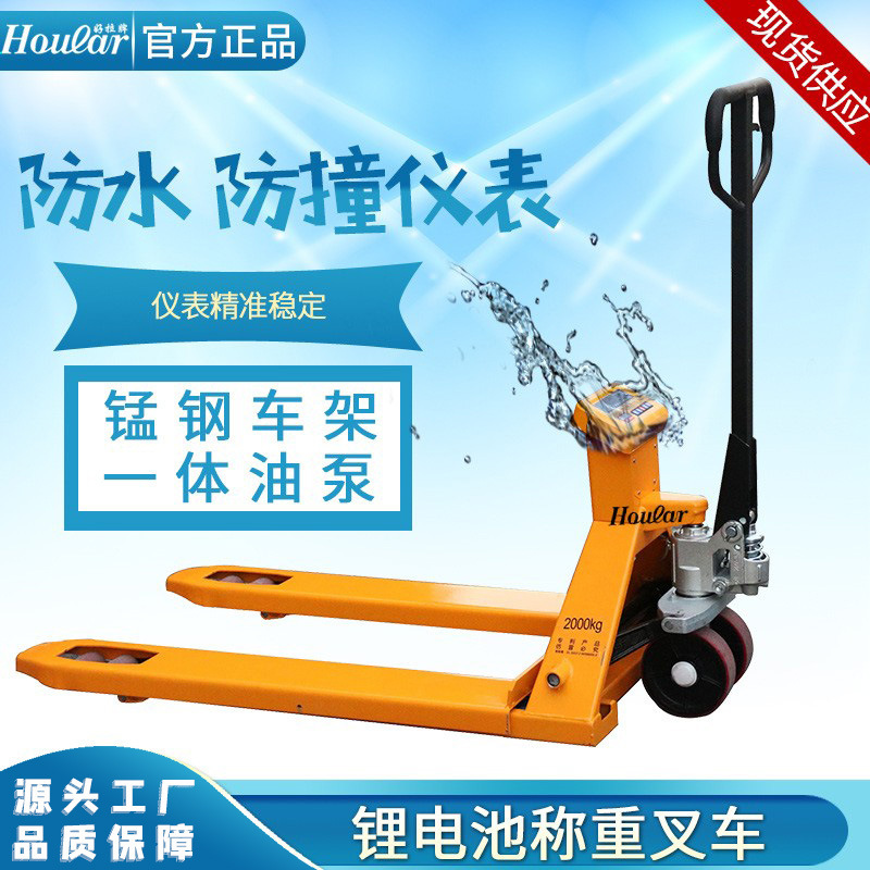 FAYA电子称重叉车 电子 叉车秤 带打印称重叉车 手动搬运称重地牛