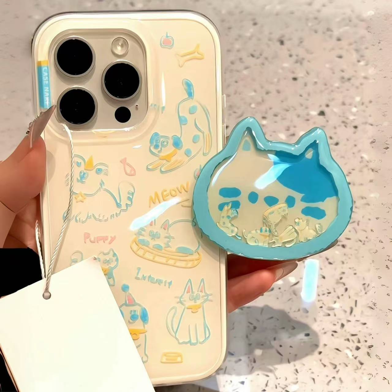 Cat Shaker Soporte de música Arroz Línea de fondo blanco Ilustración de gato nk