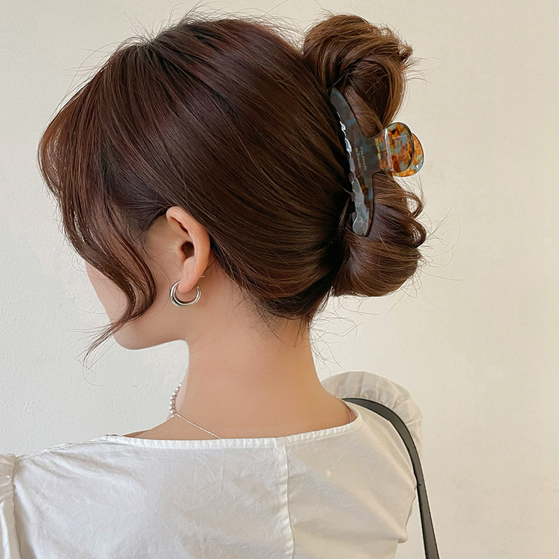 Clip de agarre de ácido acético para mujer, horquilla de disco en la parte posterior de la cabeza, rojo de red, nuevo clip de tiburón 2025, horquilla de alta gama, tocado