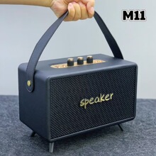外贸新款复古皮革无线蓝牙音响手提户外便携大功率低音炮音箱M11