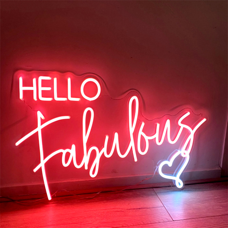 국경 간 무역 네온 DIY 파티 장식 발광 라이트 플레이트 투명 아크릴 생일 축하 네온 플레이트