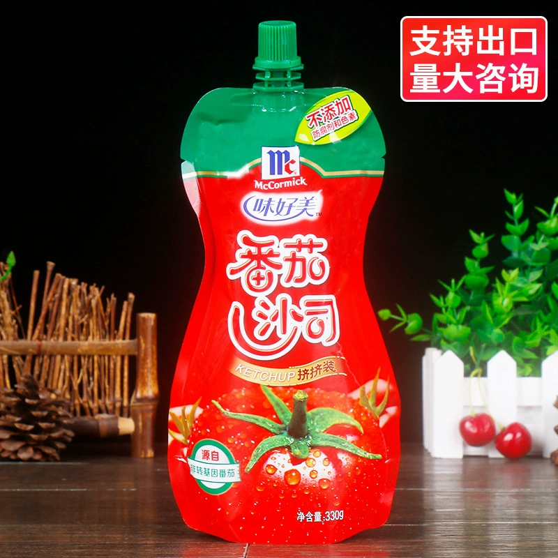 Почтовый вкусный томатный соус 330 г в мешках Бытовая ручная пицца Соус Картофель фри, окунутый пастой и томатным соусом