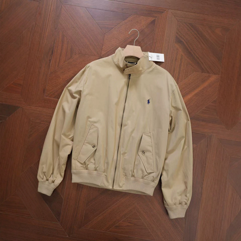 High-quality RL Ralph Lauren classic old money style stand-up collar workwear Harrington jacket for men and women High-quality RL Ralph Lauren classic old money style stand-up collar workwear Harrington jacket for men and women
