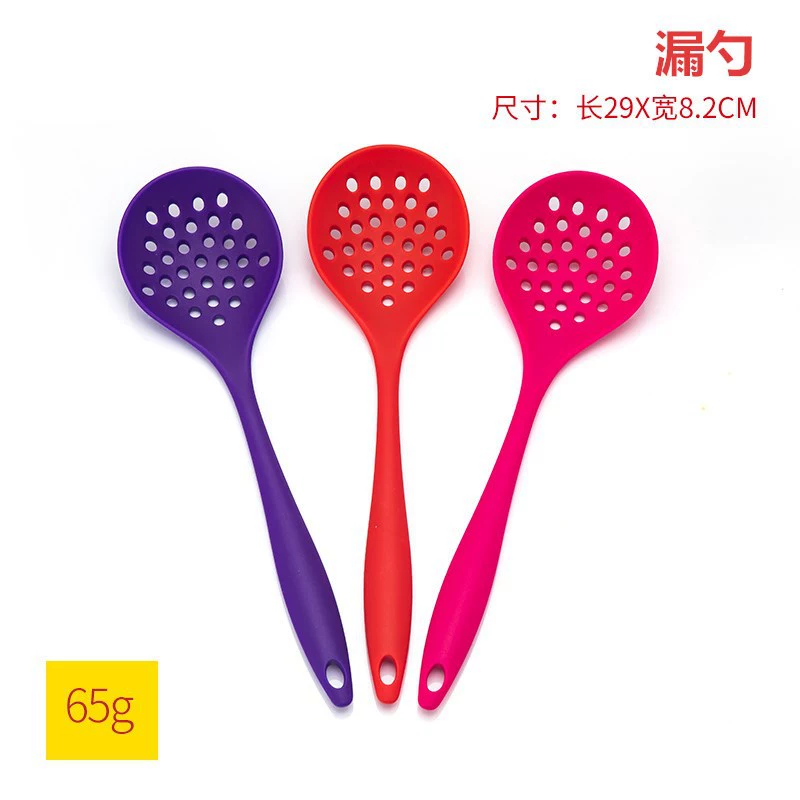 Силиконовый кухонный набор: пять предметов spatula, лопатка для жарки, дуршлаг, рисовая ложка, несиликоновая лопатка для жарки, ложка для супа