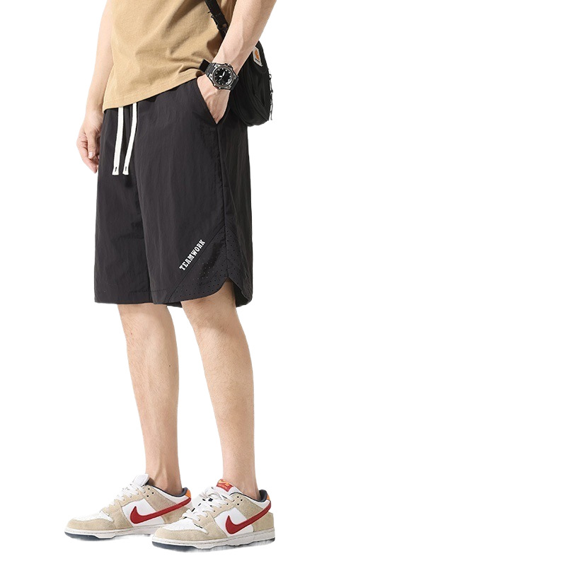 Pantalones cortos de trabajo de verano para hombres japoneses bolsas de moda pantalones recto pantalones de cinco puntos para hombres pantalones de estilo americano