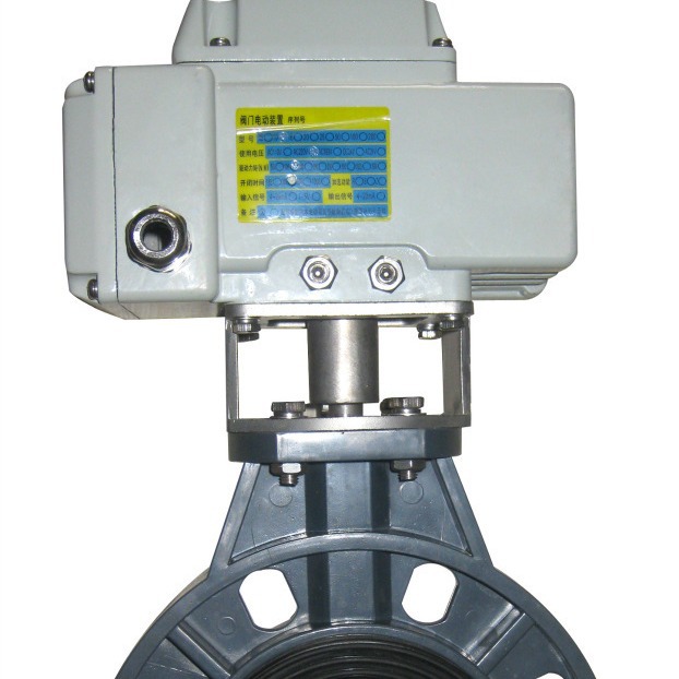 供应 UPVC电动蝶阀 CTB-005 执行器材质:合金铝  DN80 天津大禹