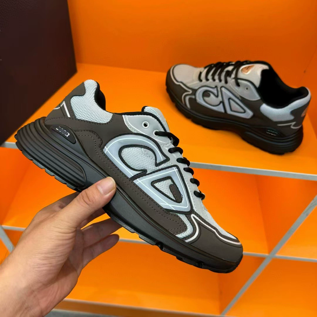 Новые туфли с надписью CD B30, повседневная спортивная обувь в парном стиле, мужская обувь из воловьей кожи на шнуровке с вискозным носком