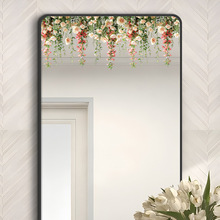 旅康亚马逊玫瑰花藤贴纸房间卧室窗户玻璃镜子装饰静电无痕窗贴