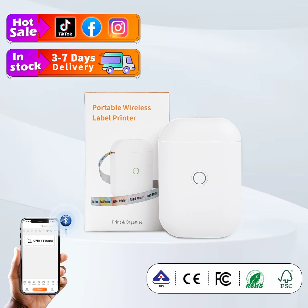 Портативный мини-термальный принтер Bluetooth для дома, студенческая наклейка с именем без чернил, прямые поставки от производителя