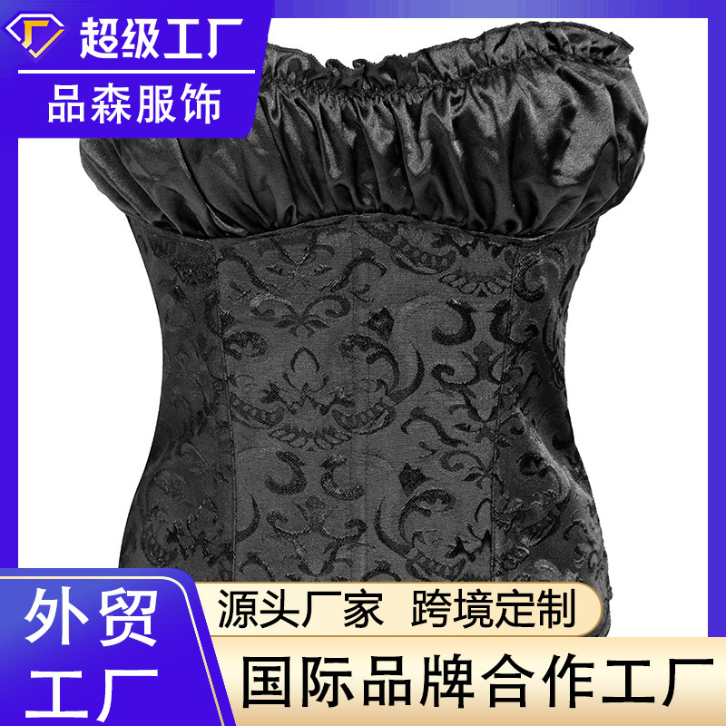 European and American Palace Vest Corset Strapless Zipper Corset Aliexpress Cross-Border E-Commerce Supply Dropshipping