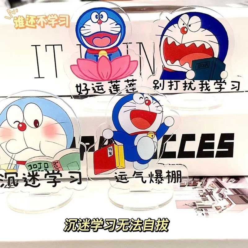 送料無料ドラえもんインスピレーションスタンド周辺ブルーファットマンかわいいアクリルデスクトップ装飾品学生のためのギフト|undefined