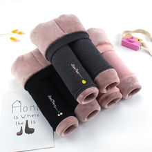 儿童加绒加厚打底裤批发冬季中小童一体裤女宝宝外穿保暖裤子亲子