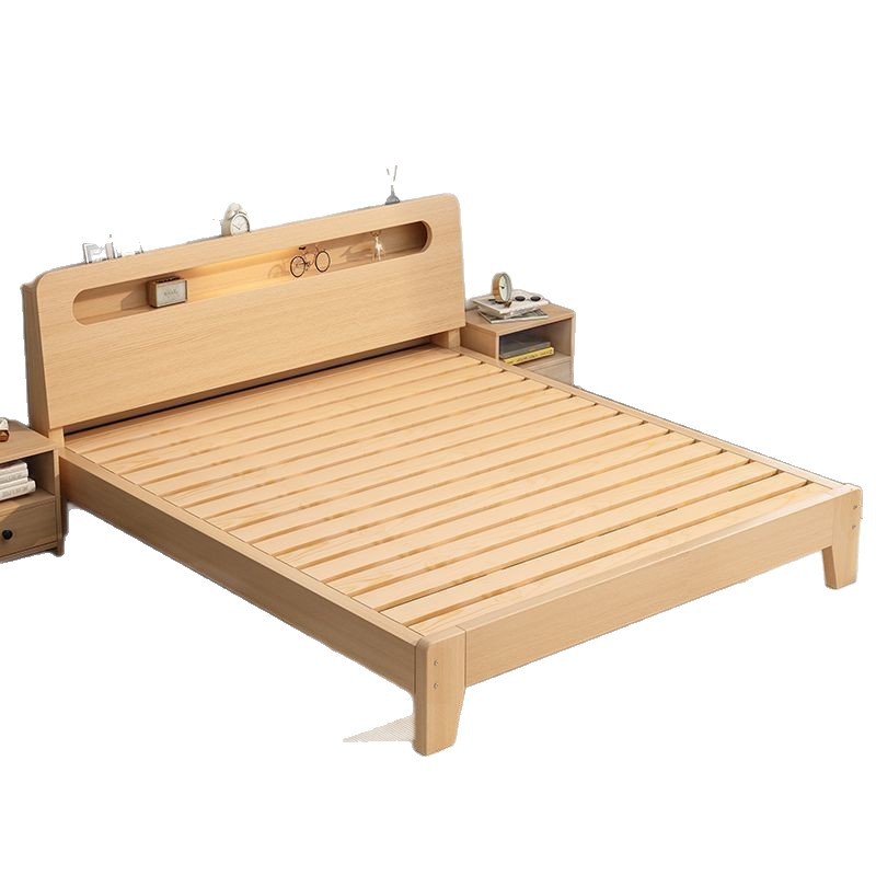 実木ベッド1.5メートル家庭用1.8メートルツインベッドシンプル現代賃貸経済型1.2mシングルベッド