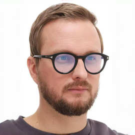 复古圆形超轻眼镜框男女款可配近视素颜文艺平光镜跨境防蓝光眼镜