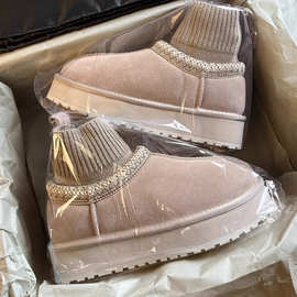 冬季防滑雪地靴女加厚保暖桑坡轻便冬季款