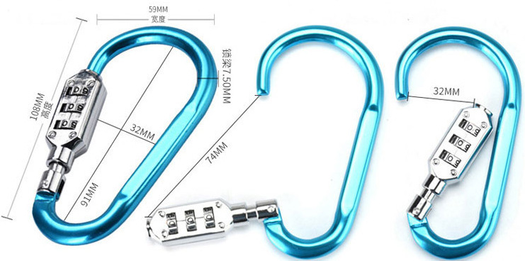 Long-term in stock anti-theft D-type password lock bicycle motorcycle electric car helmet lock password padlock universal