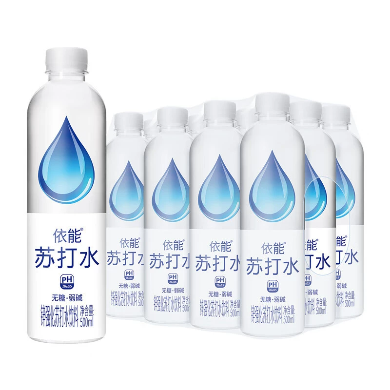 Zinc-enhancing soda drink, white peach flavor, sugar-free, steam-free, weak alkali 500ml*12 bottles