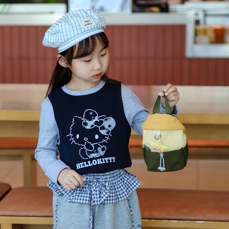 Bolsas de hombro de moda coreana para niños y niñas, lindas bolsas de mano para bebés con estrellas nuevas bolsas de comercio exterior para niños
