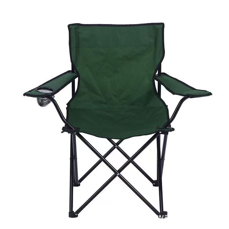 Selección estricta de la silla de camping plegable con soporte de tazas silla de ocio de comidas al aire libre portátil con reposabrazos fácil de almacenar silla de respaldo