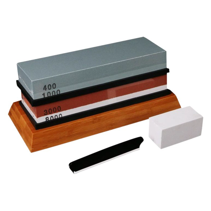 В наличии двухсторонний белый корундовый точильный камень, многофункциональный трансграничный кухонный точильный камень, Базовый костюм оптом