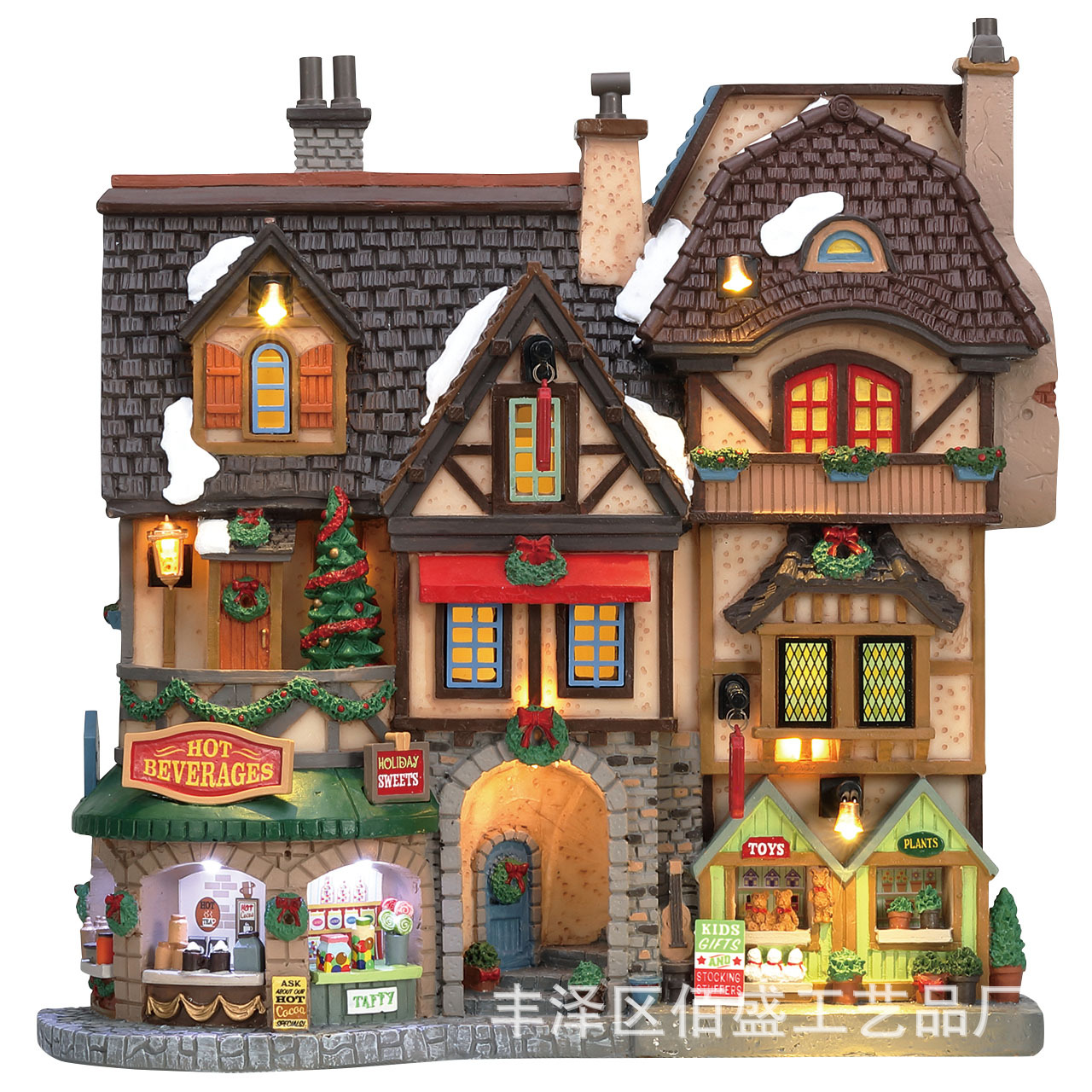 Fábrica personalizada Europa y América de Navidad escena de vacaciones decoración decoración simple decoración escultura de resina decoración