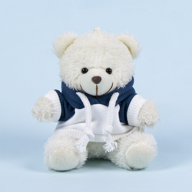 Lindo osito llavero colgante regalo creativo muñecas de peluche vestidas osito de peluche colgante de mochilas escolares para parejas