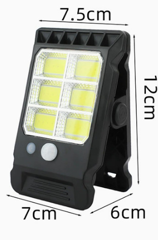 Luz solar transfronteriza con clip para jardín, luz LED recargable por USB, iluminación exterior, estilo pastoral, redonda, súper brillante