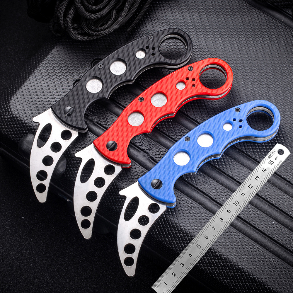 【工厂直销】G10柄 karambit爪刀训练练习EMERSON爪刀 折叠爪子刀