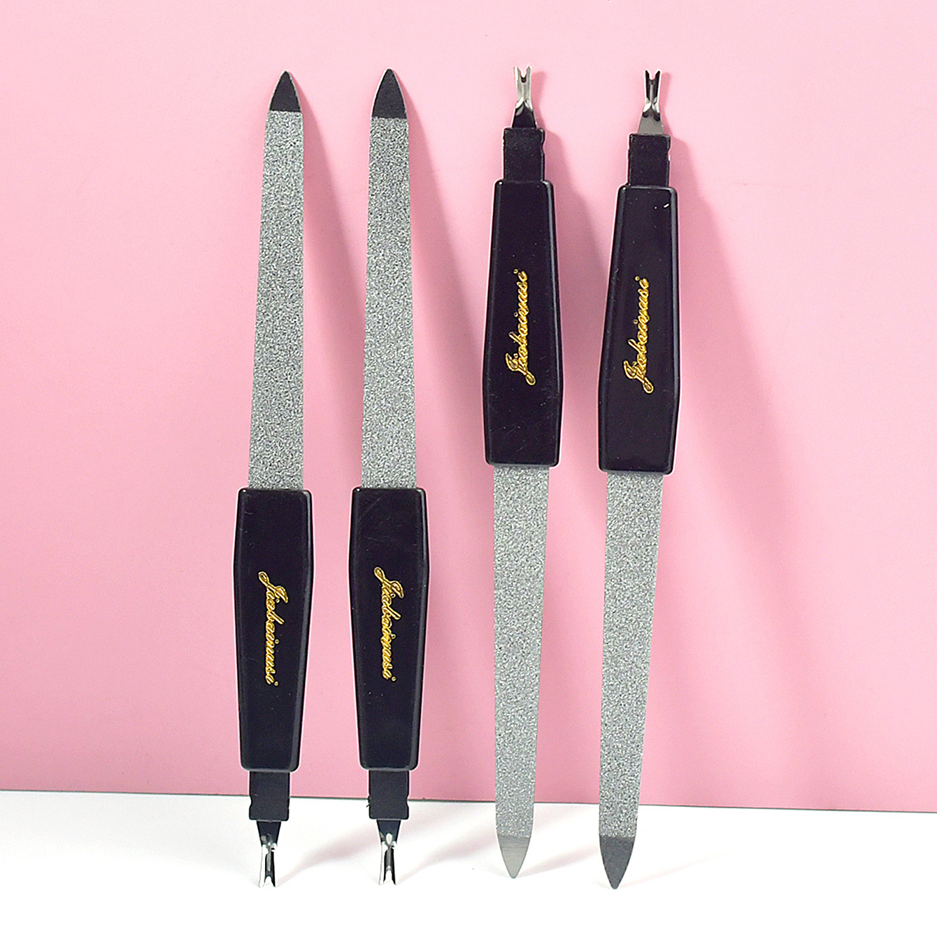 Lima de plástico de doble cabeza negra