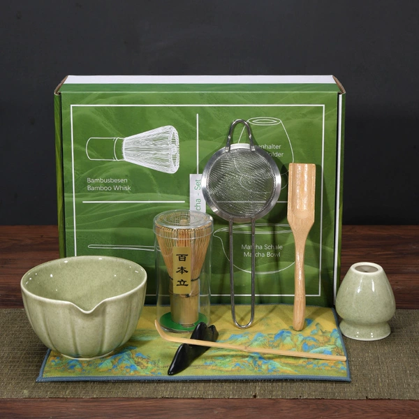 Matcha, tea cup, set, spoon
