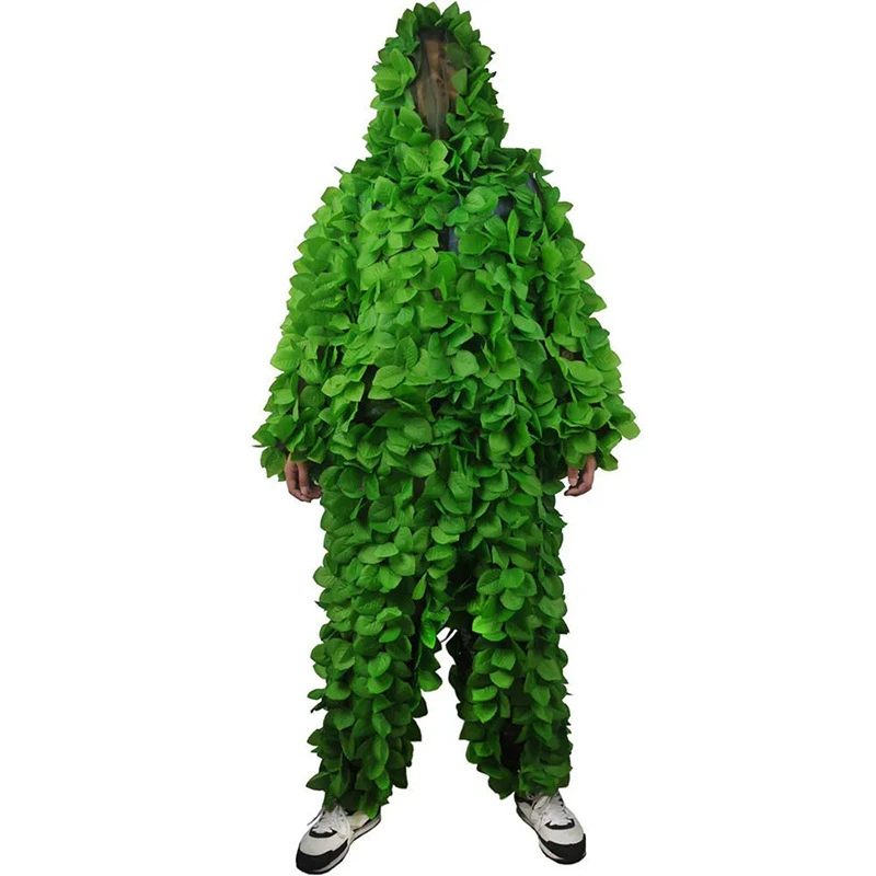 Камуфляжная одежда в форме листа Gillie 3D бионическая трехмерная камуфляжная одежда тренировочная одежда реальный человек CS камуфляжная одежда с липким цветком