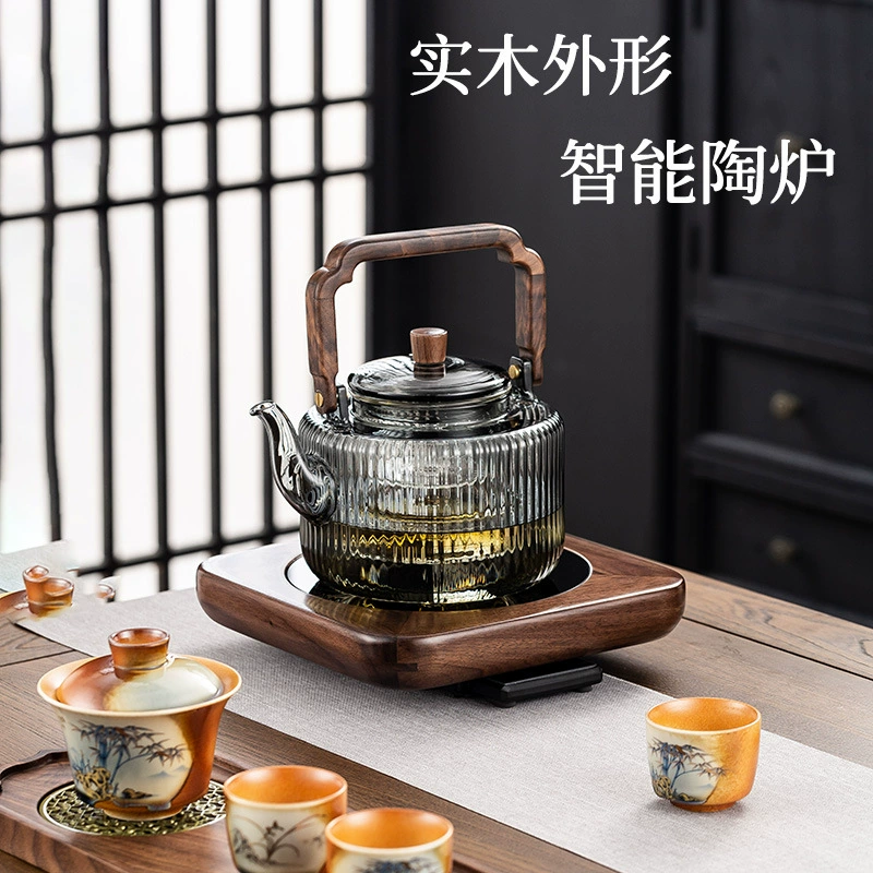 Электрическая керамическая печь для приготовления чая из орехового дерева